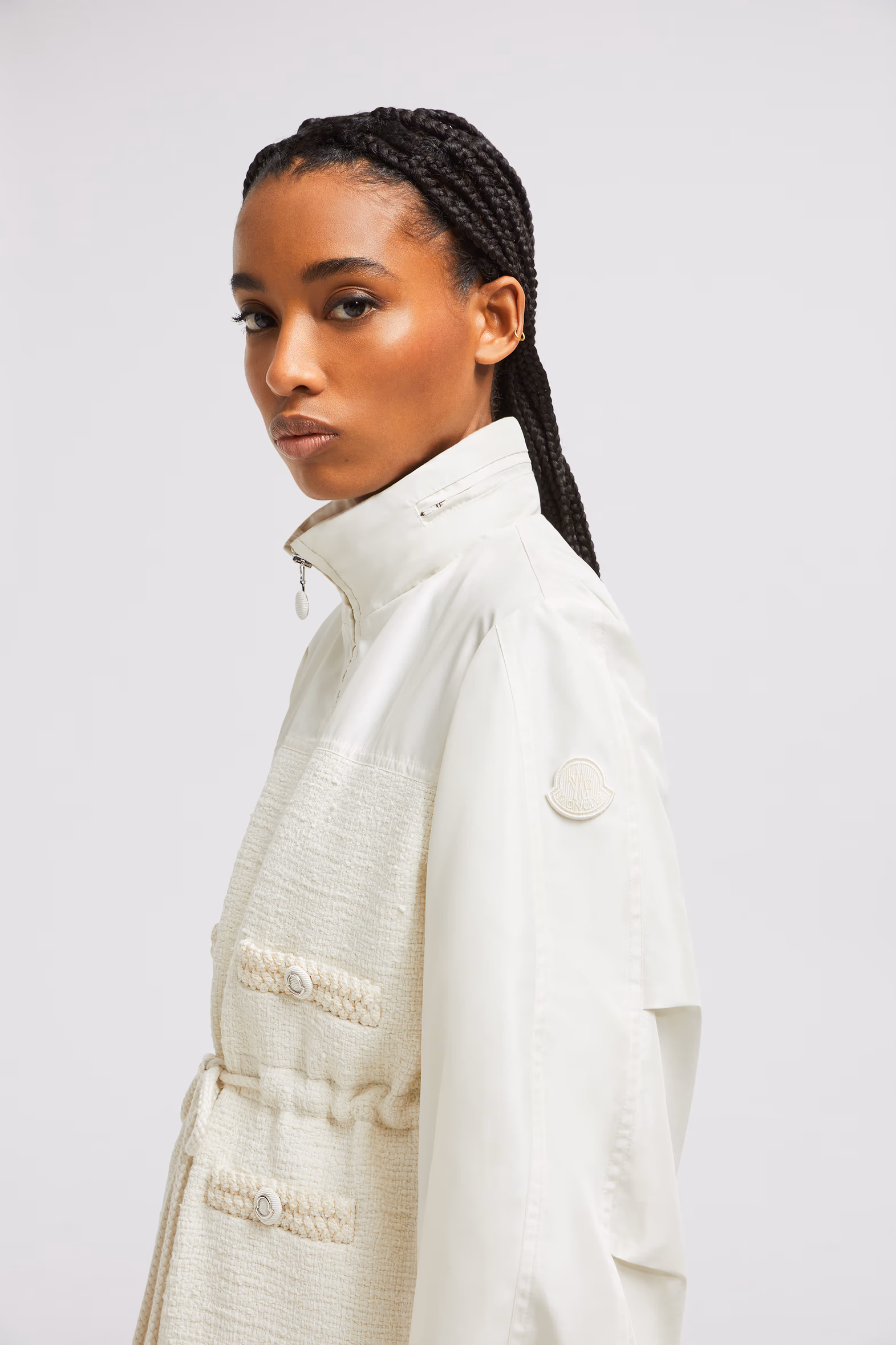 Fermont Hooded Field Jacket Women White Moncler 4